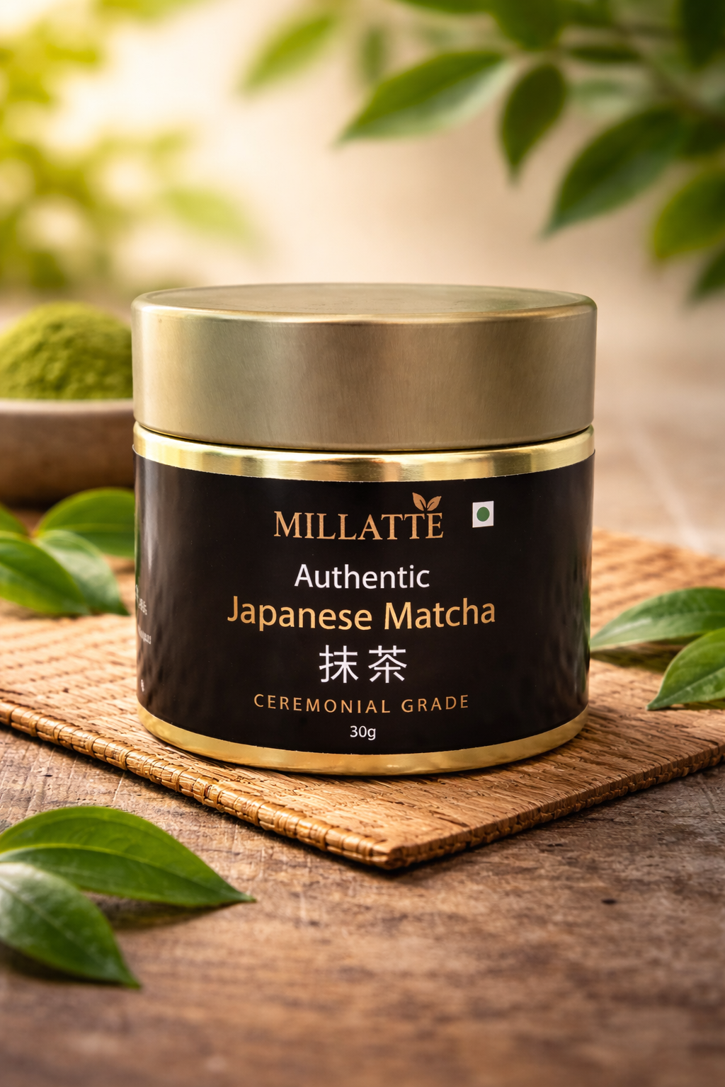 Ceremonial Grade Matcha Powder (30g Tin) | Authentic Japanese Matcha 1 Ceremonial Grade Matcha Powder (30g Tin)
