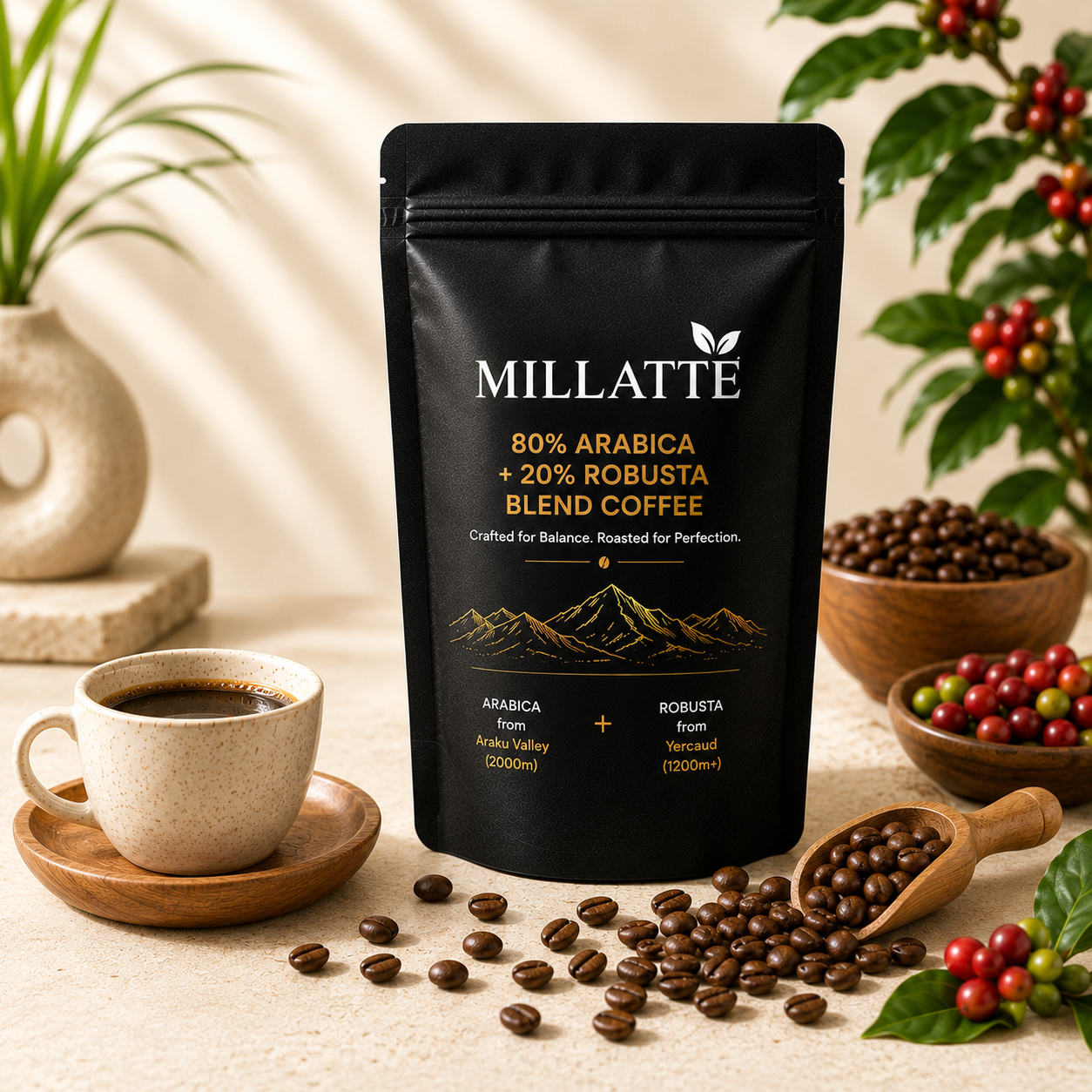 80% Arabica + 20% Robusta Blend Coffee 1 80% Arabica + 20% Robusta Blend Coffee