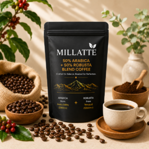 50% Arabica + 50% Robusta Blend Coffee