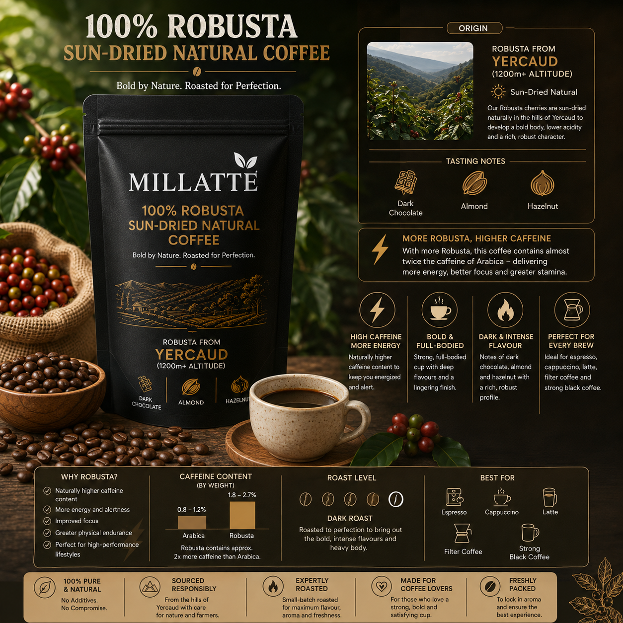 100% Robusta Sun-Dried Natural Coffee 2 100% Robusta Sun-Dried Natural Coffee - Image 2